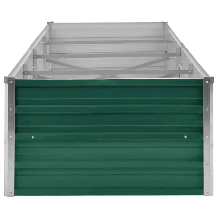 Lit surélevé de jardin Acier galvanisé 320x80x45 cm Vert - 5