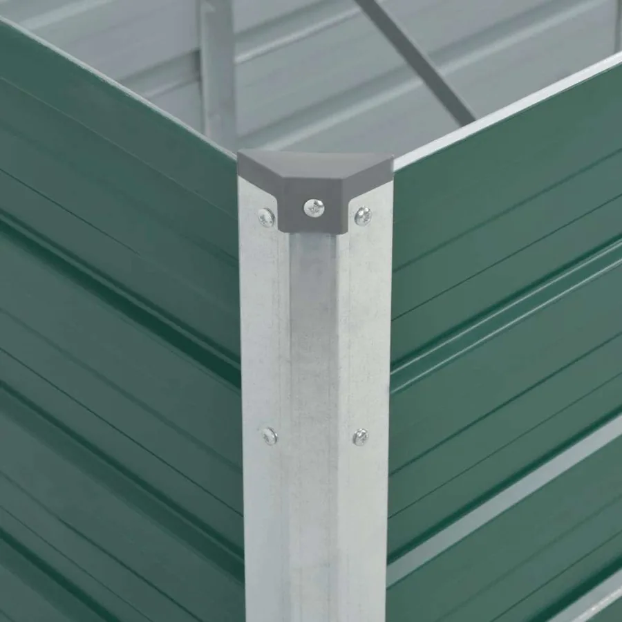 Lit surélevé de jardin Acier galvanisé 320x80x45 cm Vert - 6
