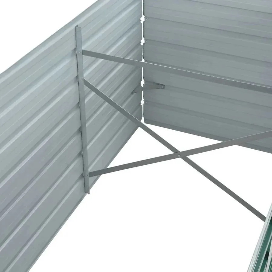 Lit surélevé de jardin Acier galvanisé 320x80x45 cm Vert - 7