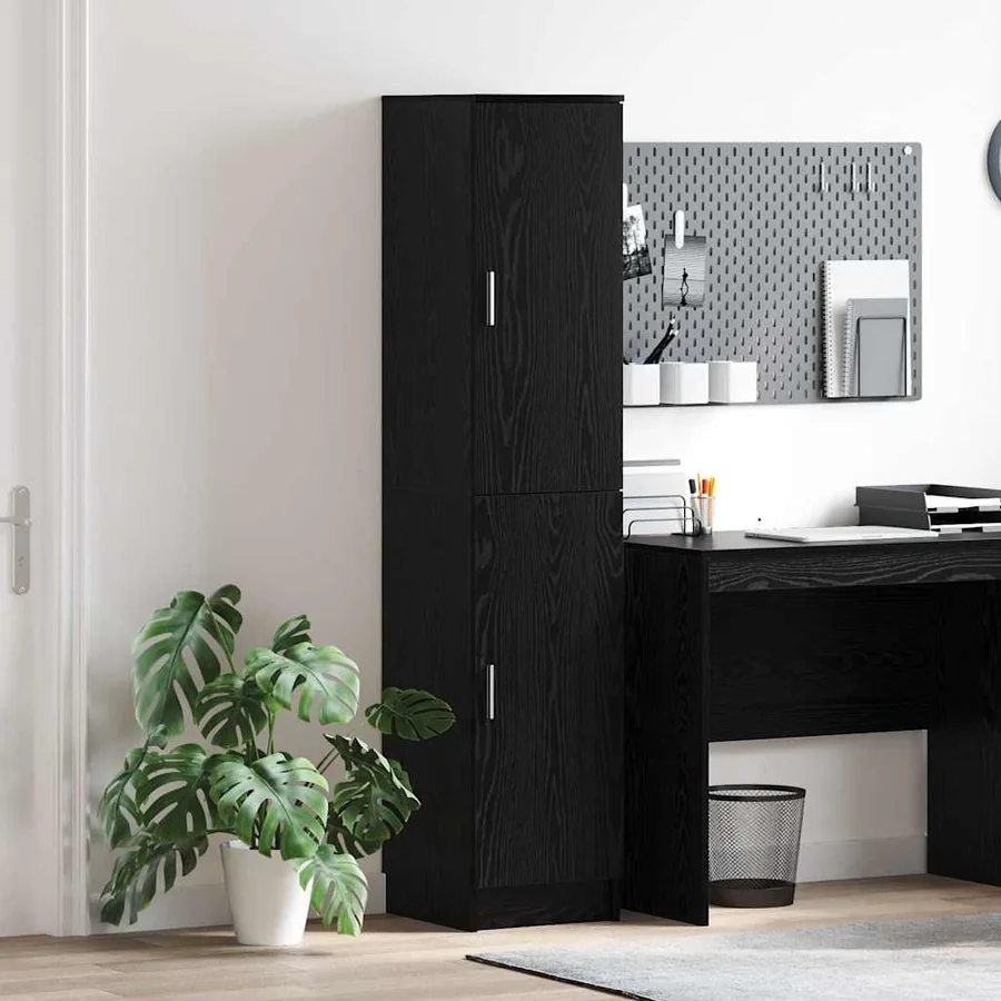 Haut Armoire Chêne noir 35 x 39 x 168 cm