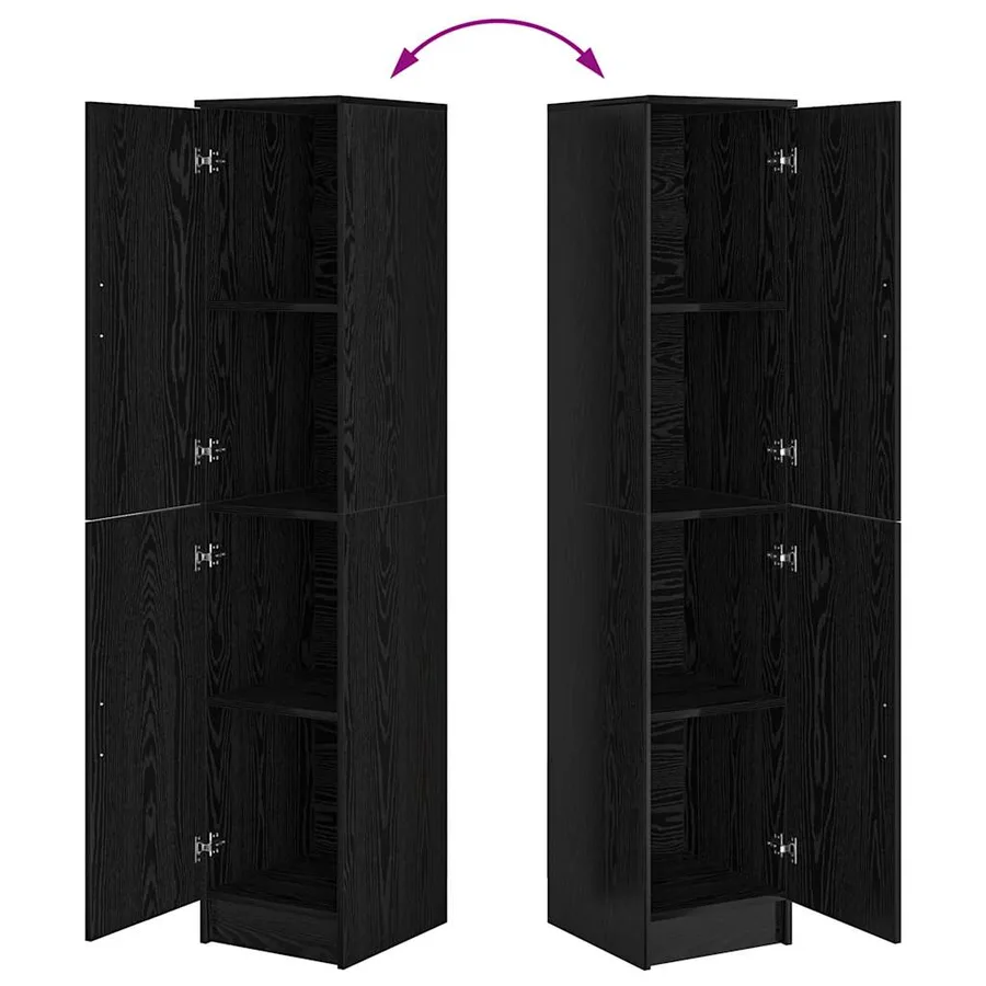 Haut Armoire Chêne noir 35 x 39 x 168 cm - 11