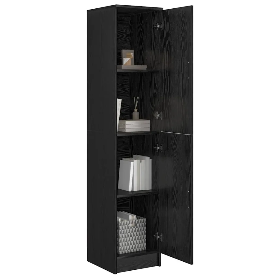 Haut Armoire Chêne noir 35 x 39 x 168 cm - 3