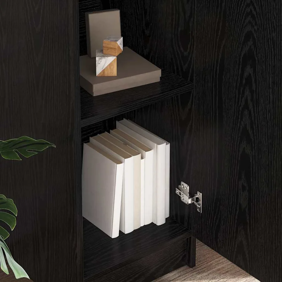 Haut Armoire Chêne noir 35 x 39 x 168 cm - 4