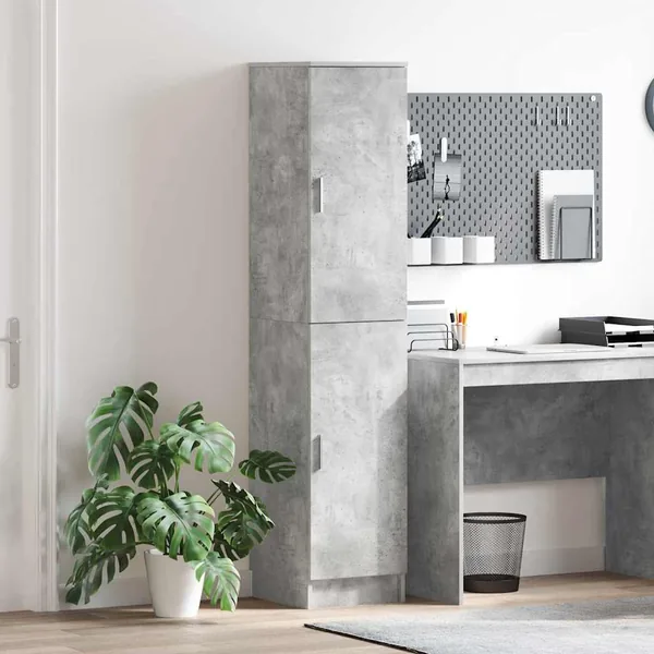 Haut Armoire Gris béton 35 x 39 x 168 cm