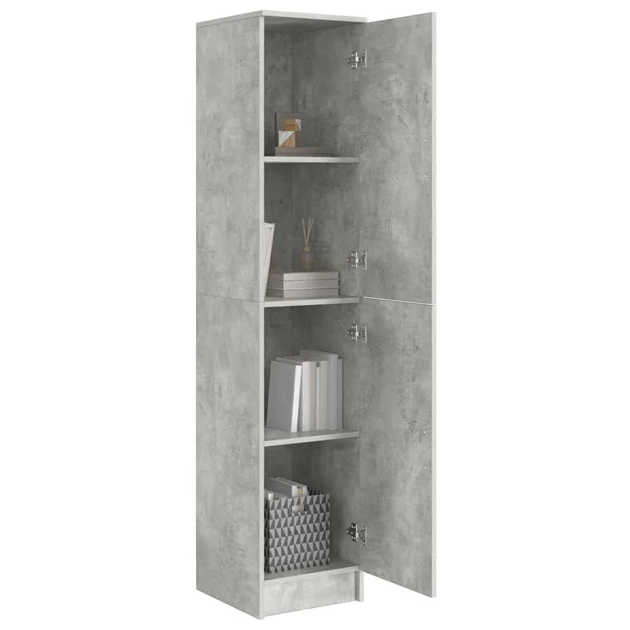 Haut Armoire Gris béton 35 x 39 x 168 cm - 3