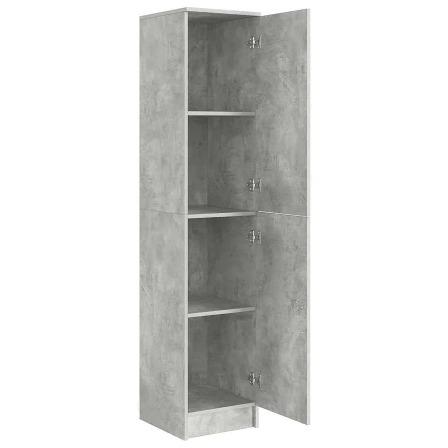 Haut Armoire Gris béton 35 x 39 x 168 cm - 5