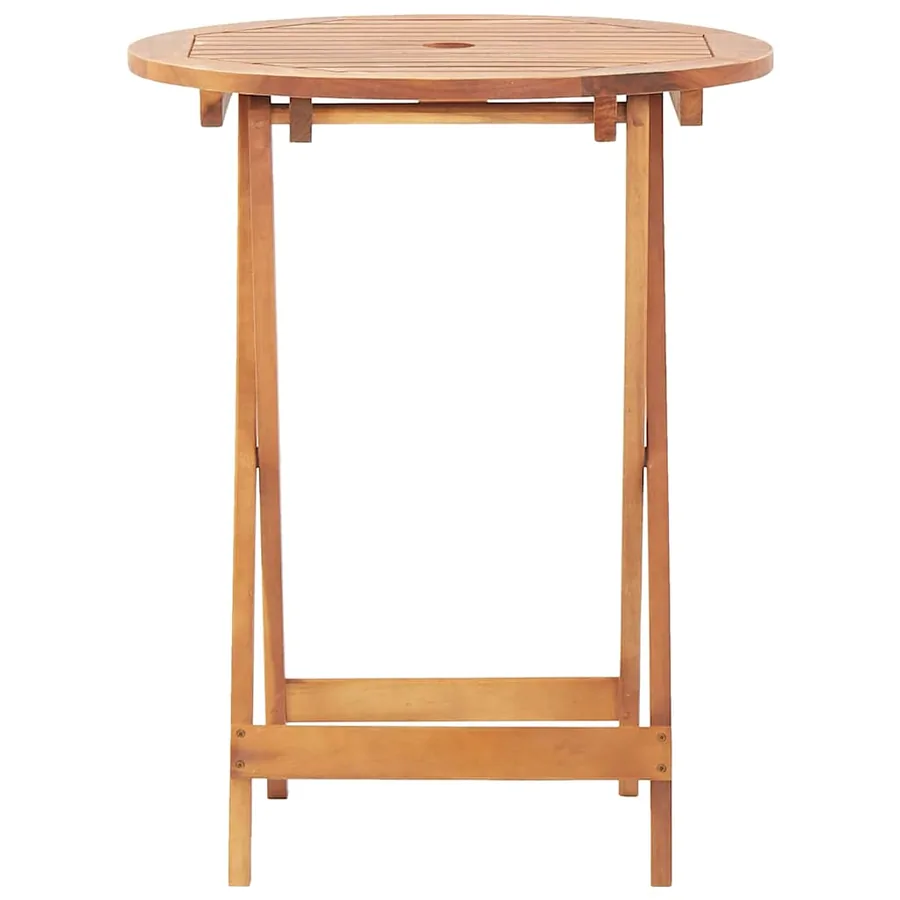 Table pliable de jardin 60x75 cm bois d'acacia massif - 5