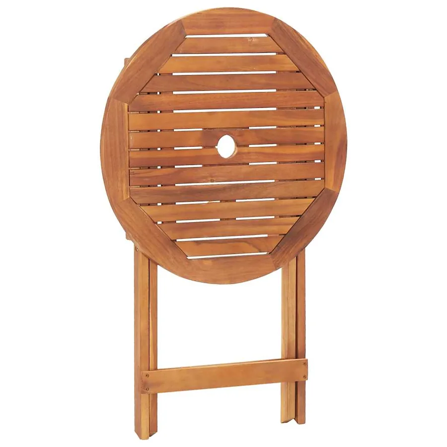 Table pliable de jardin 60x75 cm bois d'acacia massif - 6