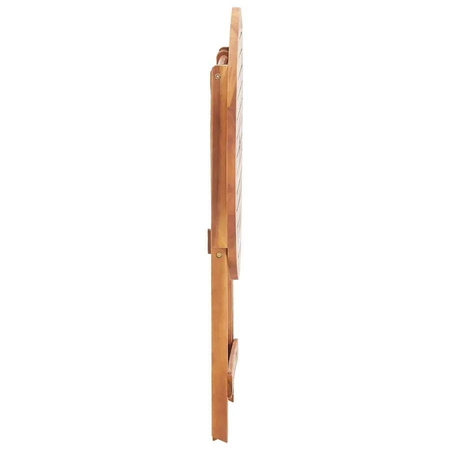 Table pliable de jardin 60x75 cm bois d'acacia massif - 7