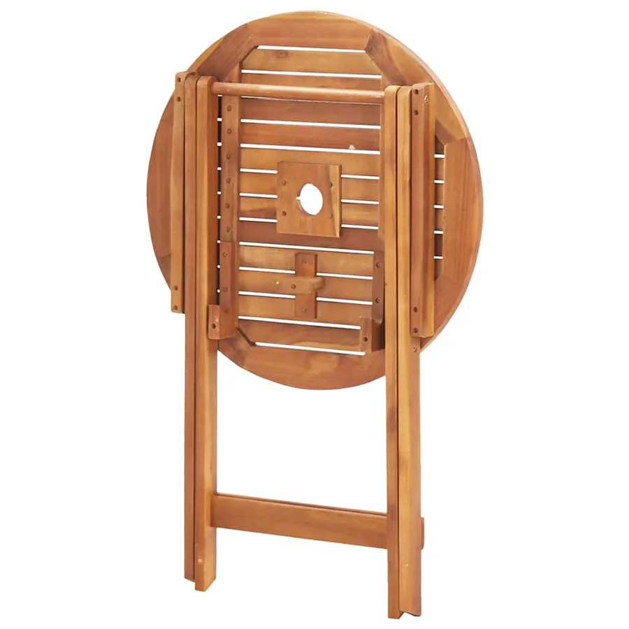 Table pliable de jardin 60x75 cm bois d'acacia massif - 8