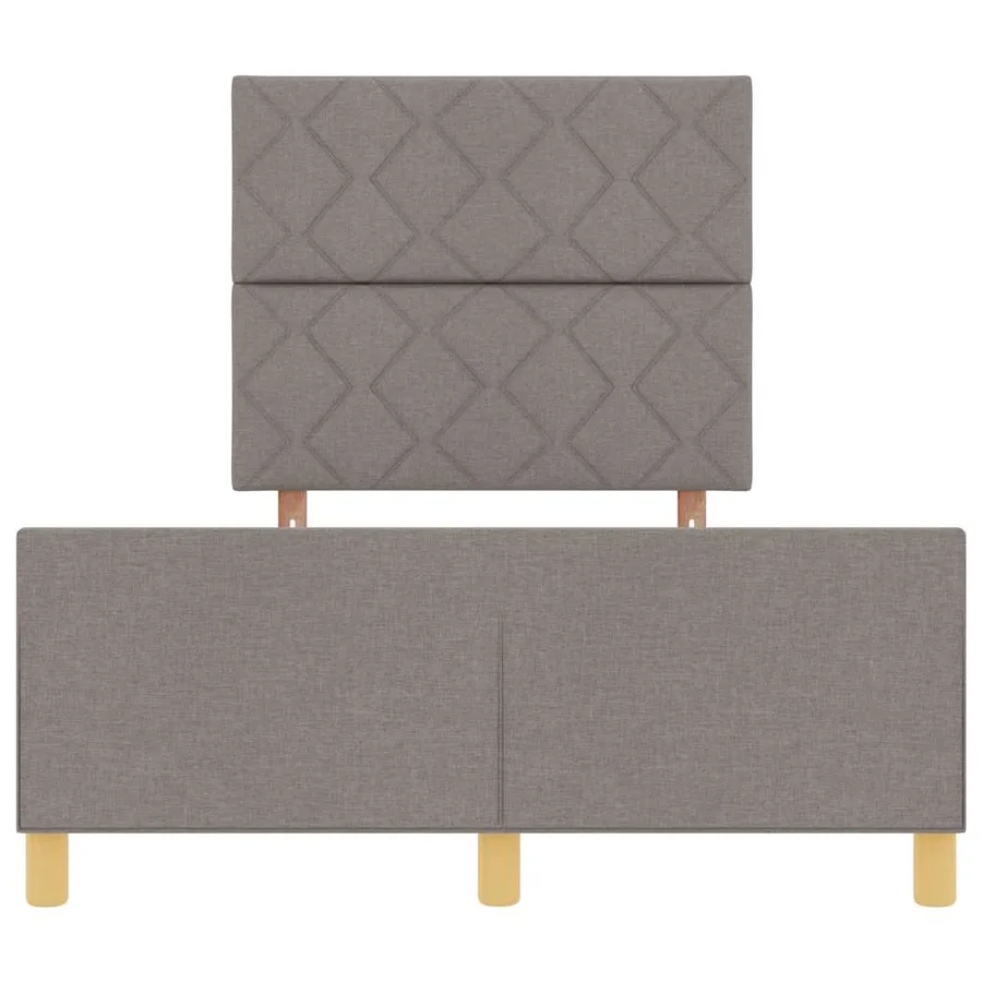Cadre de lit avec tête de lit Taupe 120 x 200 cm tissu - 7
