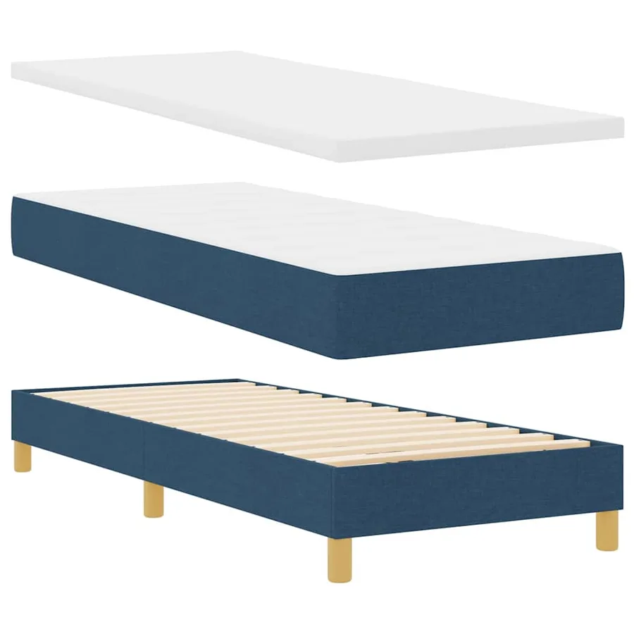 Lit à ressort LED avec bandes LED Bleu 80 x 200 cm tissu - 6