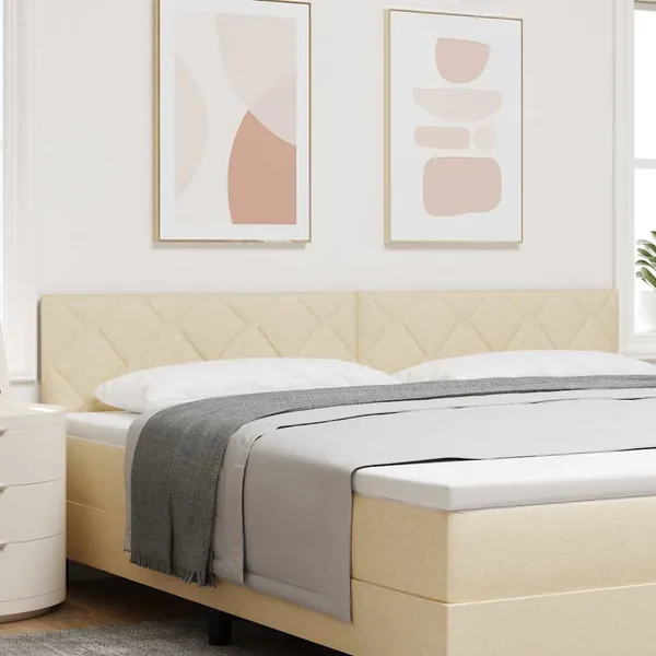 Tête de lit LED Crème 200 cm tissu