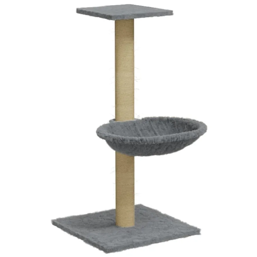 Arbre à chat avec griffoir en sisal Gris clair 74 cm - 2