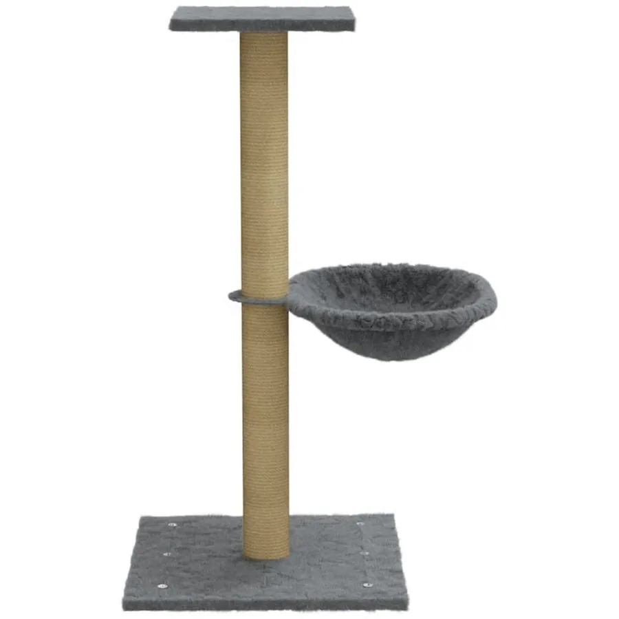 Arbre à chat avec griffoir en sisal Gris clair 74 cm - 5
