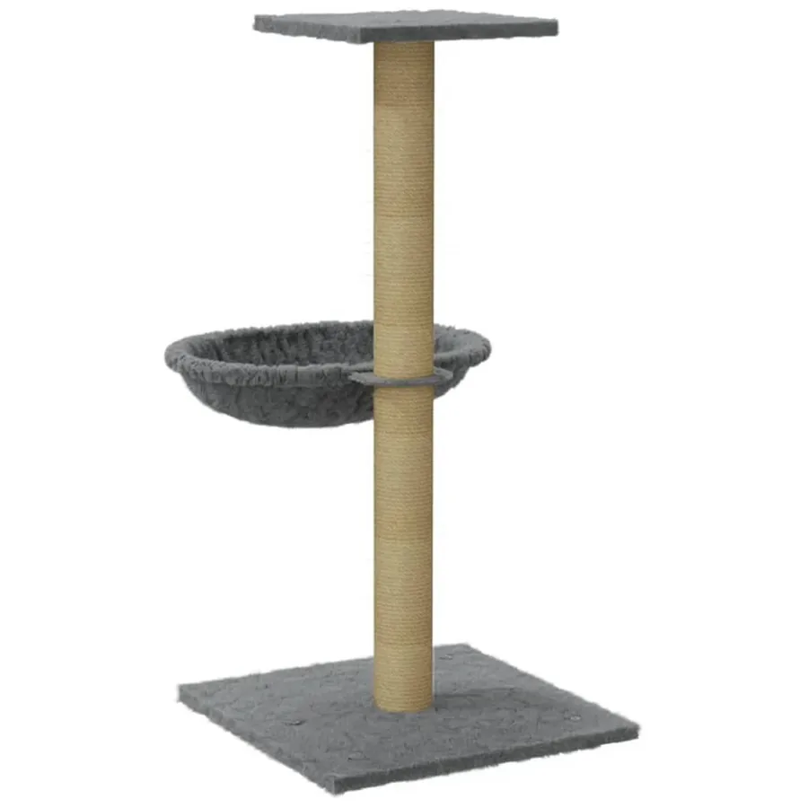 Arbre à chat avec griffoir en sisal Gris clair 74 cm - 6