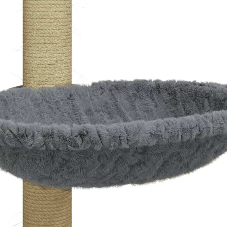 Arbre à chat avec griffoir en sisal Gris clair 74 cm - 8