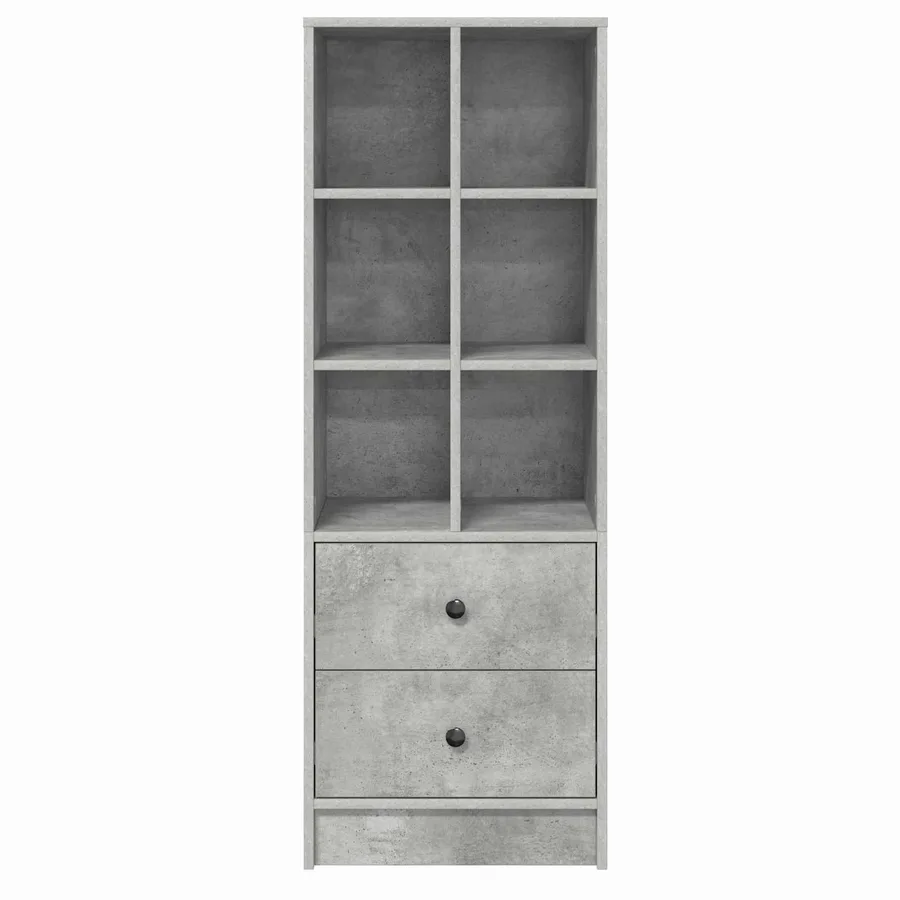Haut Armoire avec tiroir Gris béton 45,5 x 34 x 127 cm - 6