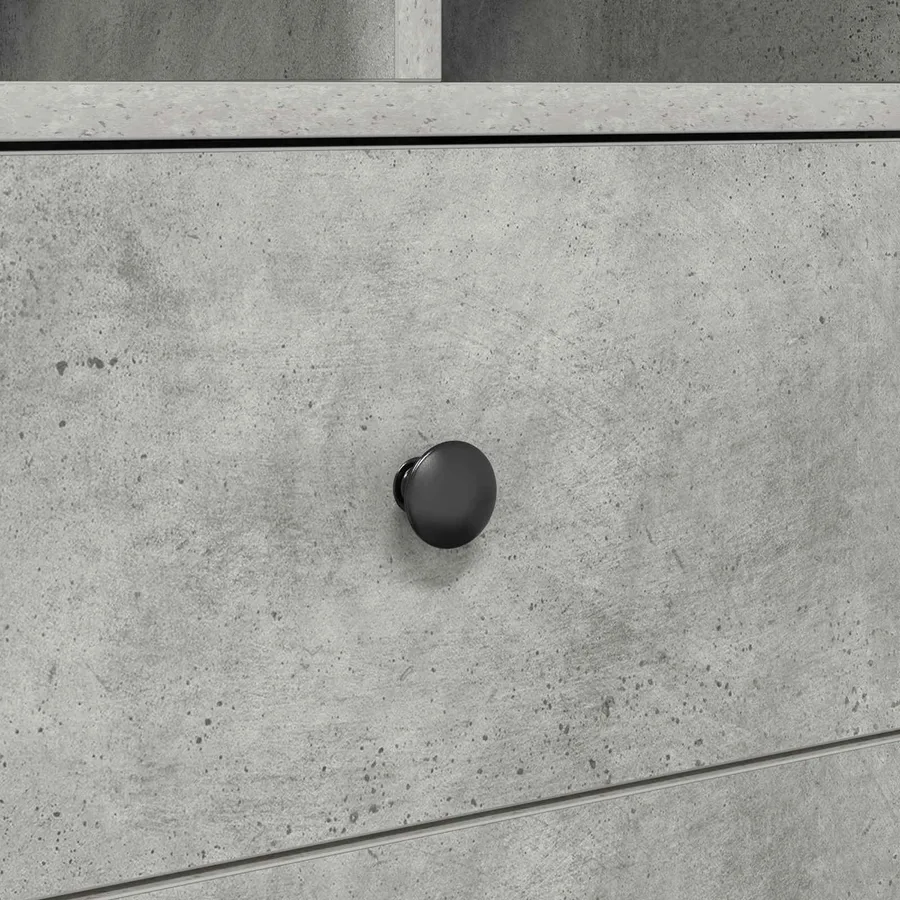 Haut Armoire avec tiroir Gris béton 45,5 x 34 x 127 cm - 9