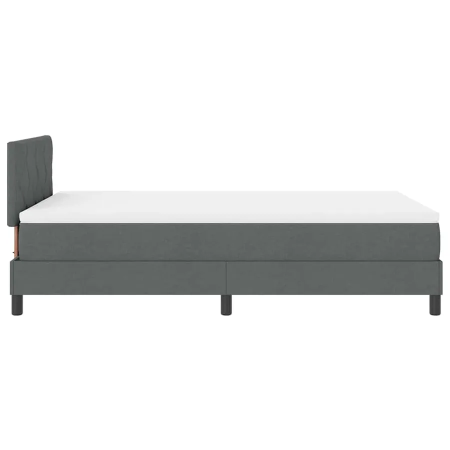 Lit à ressorts avec bandes LED Gris foncé 120 x 200 cm tissu - 9