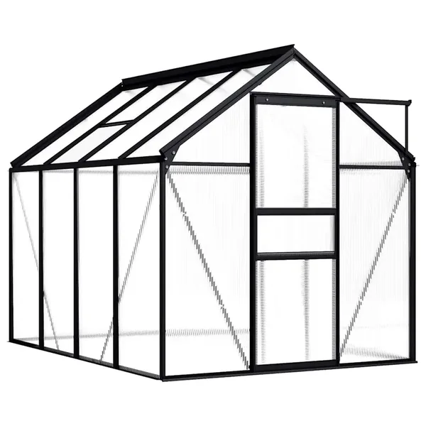Greenhouse anthracite aluminium 4.75 m²