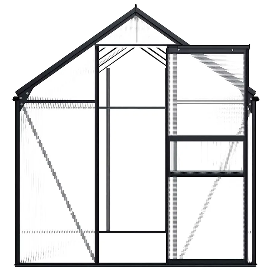 Greenhouse anthracite aluminium 4.75 m² - 4