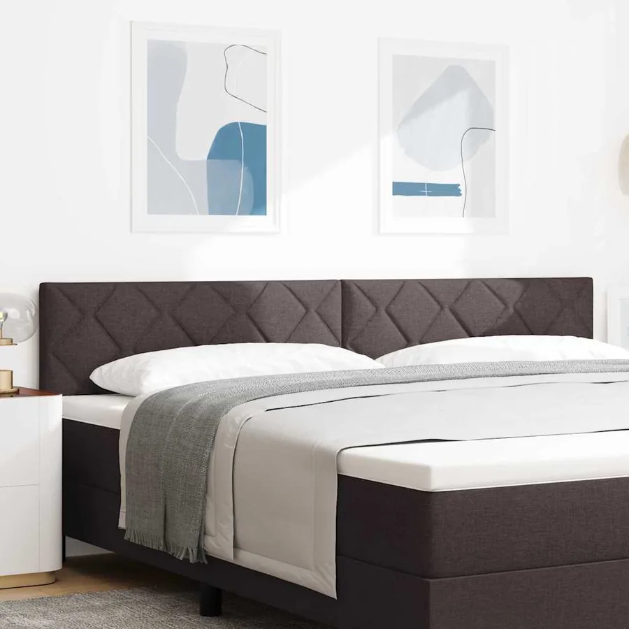 Tête de lit LED Marron 200 cm tissu