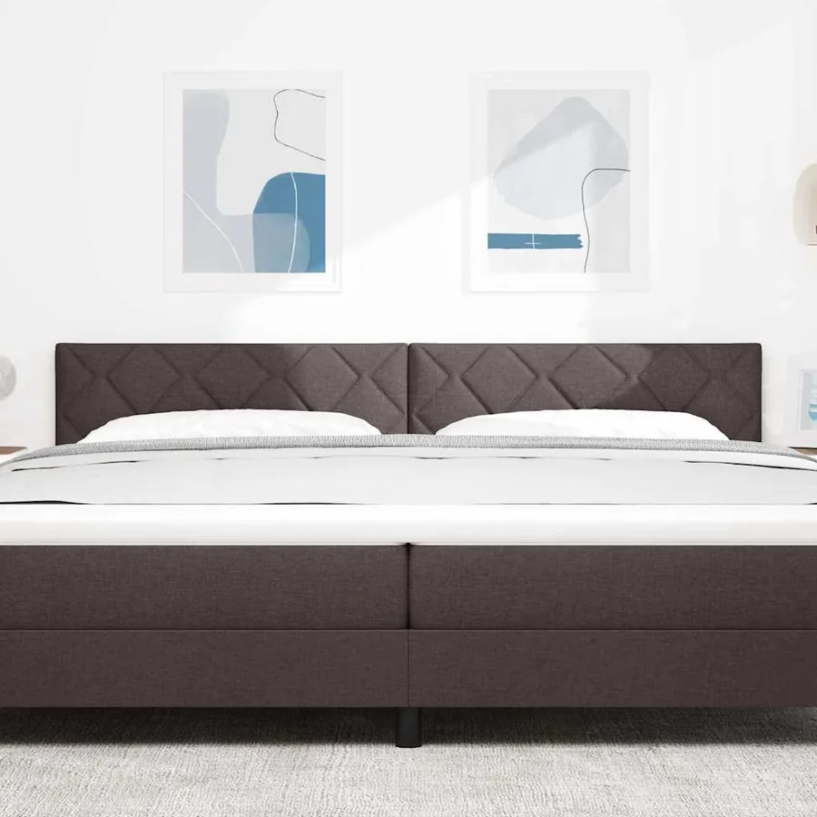 Tête de lit LED Marron 200 cm tissu - 3