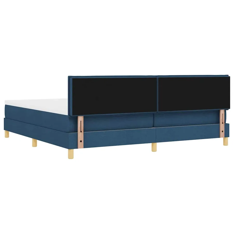 Lit à ressort LED avec bandes LED Bleu 200 x 200 cm tissu - 8