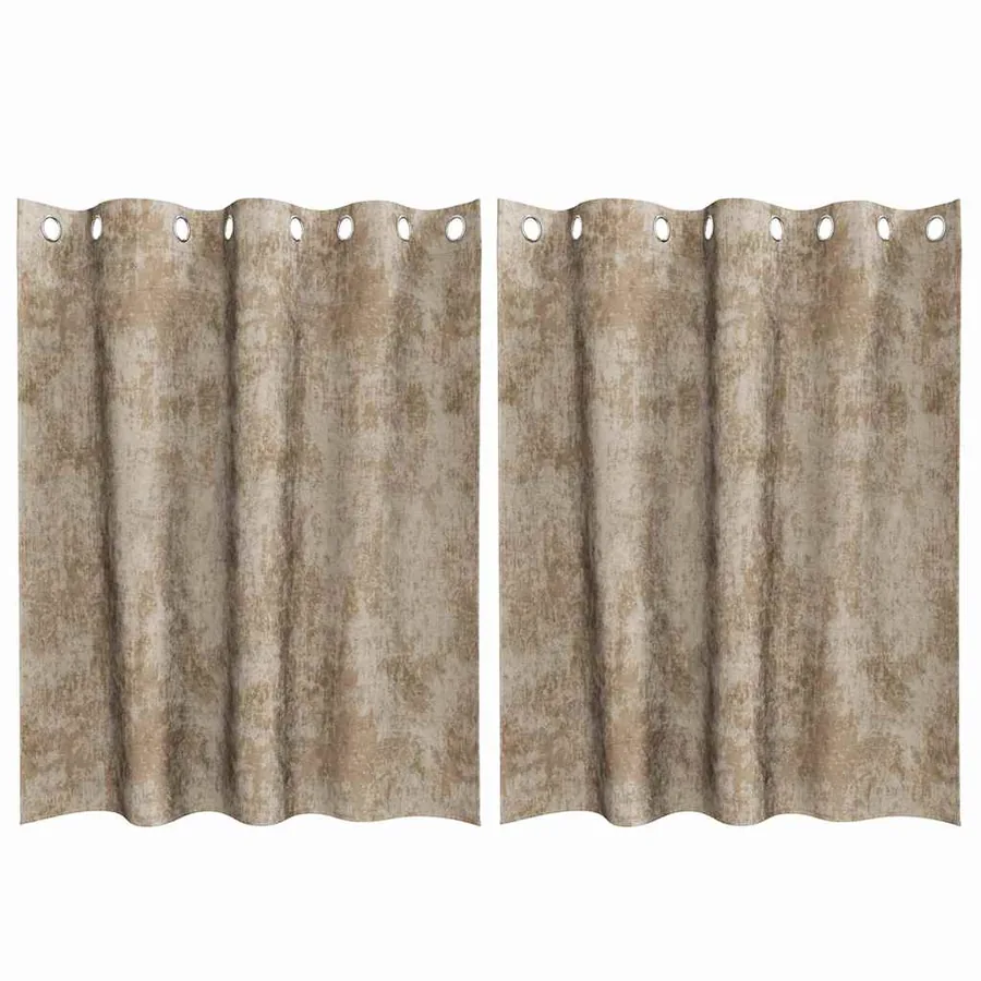 Rideaux en velours 2 pcs Champagne 140 x 140 cm Velours - 2