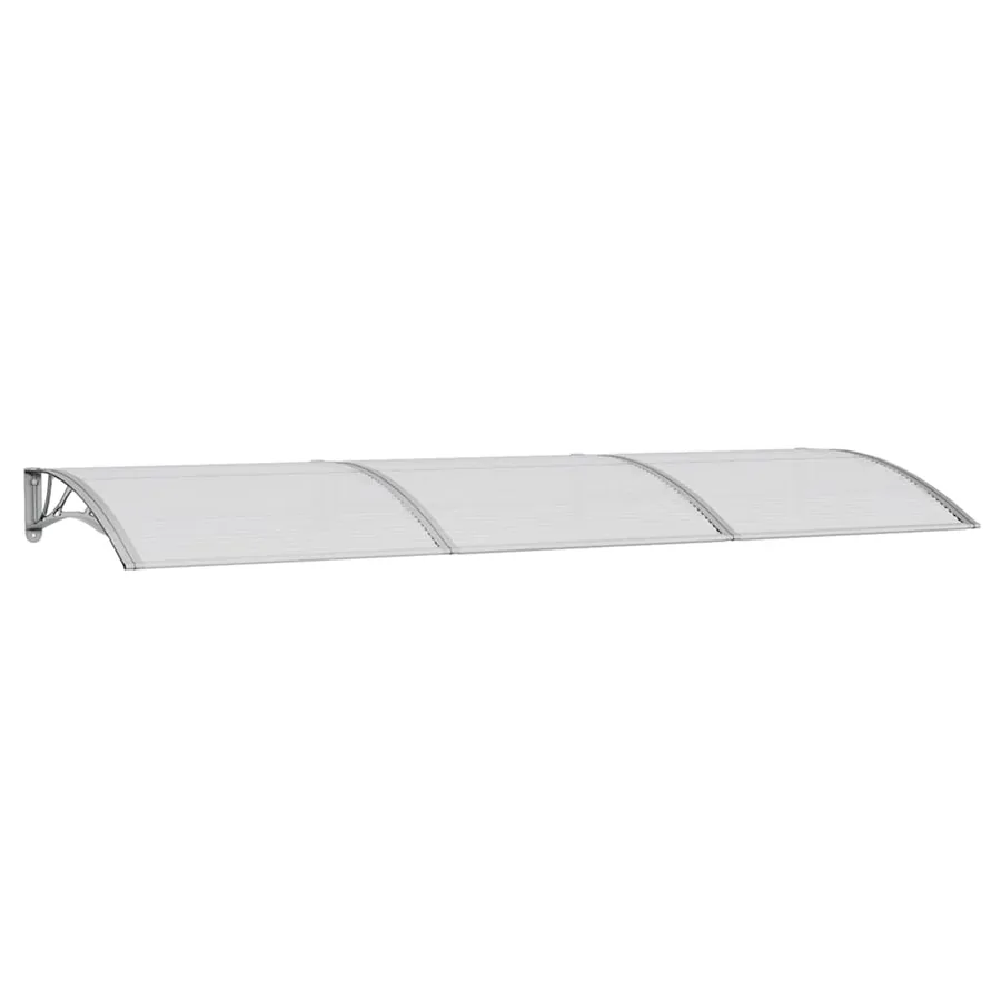 Auvent de porte Gris 300x100 cm Polycarbonate - 2