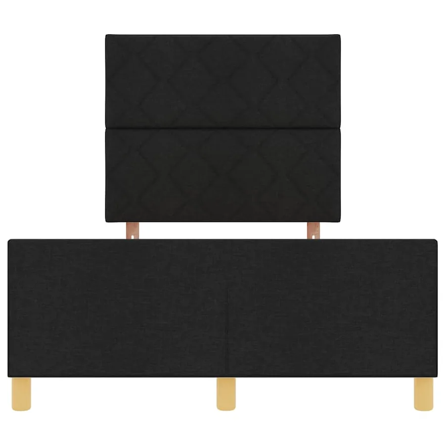 Cadre de lit avec tête de lit Noir 120 x 190 cm tissu - 7