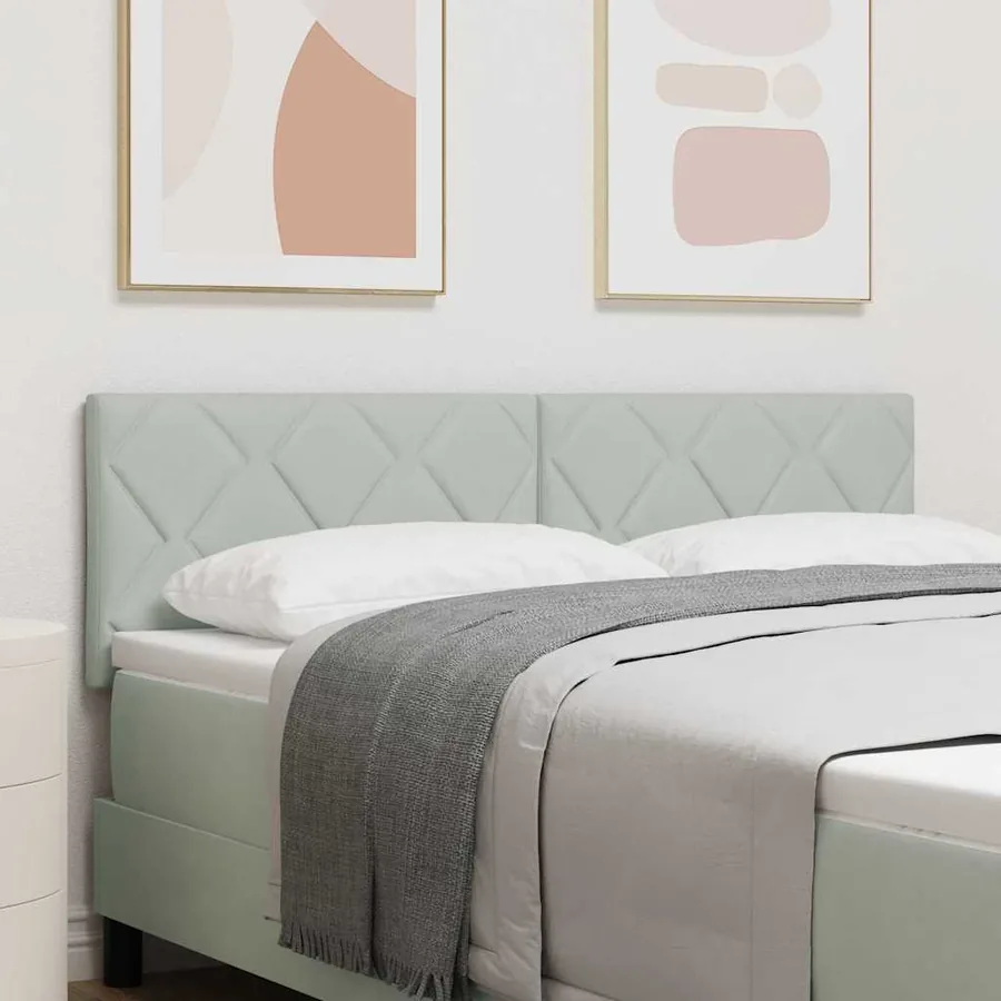 Tête de lit Gris clair 144 cm Velours