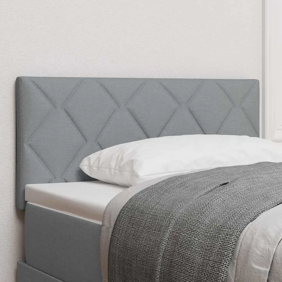 Tête de lit Gris clair 90 cm tissu