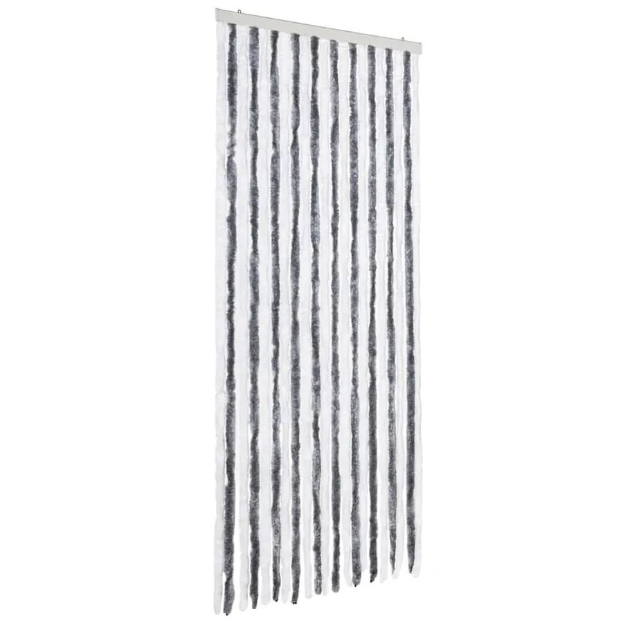 Moustiquaire Gris et blanc 90x220 cm Chenille - 2