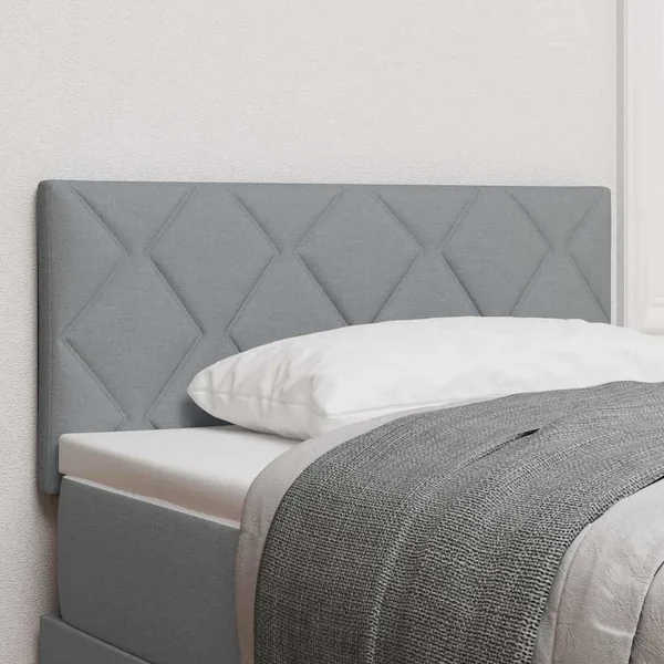 Tête de lit LED Gris clair 90 cm tissu