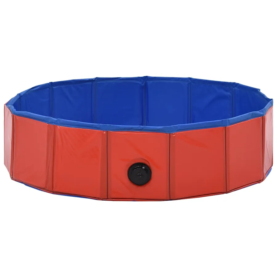 Piscine pliable pour chiens Rouge 80x20 cm PVC - 4