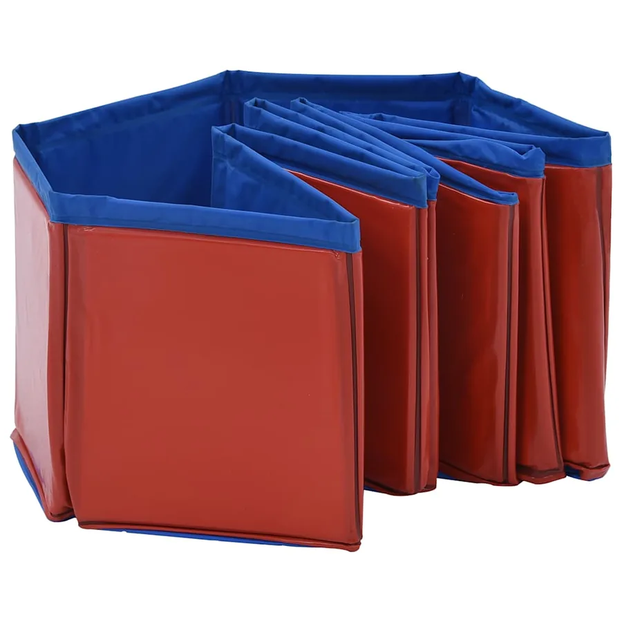 Piscine pliable pour chiens Rouge 80x20 cm PVC - 5