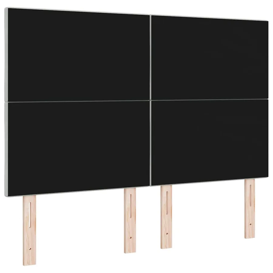 Tête de lit Gris clair 144 cm Velours - 6