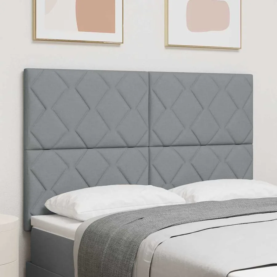 Tête de lit Gris clair 160 cm tissu