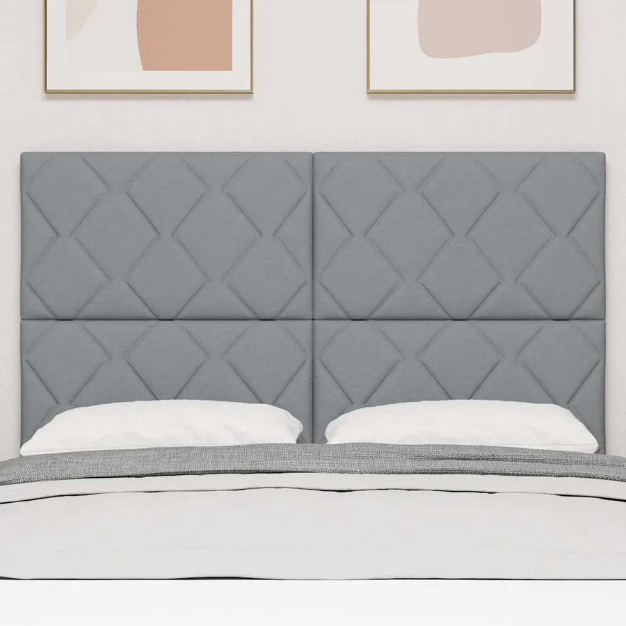 Tête de lit Gris clair 160 cm tissu - 3