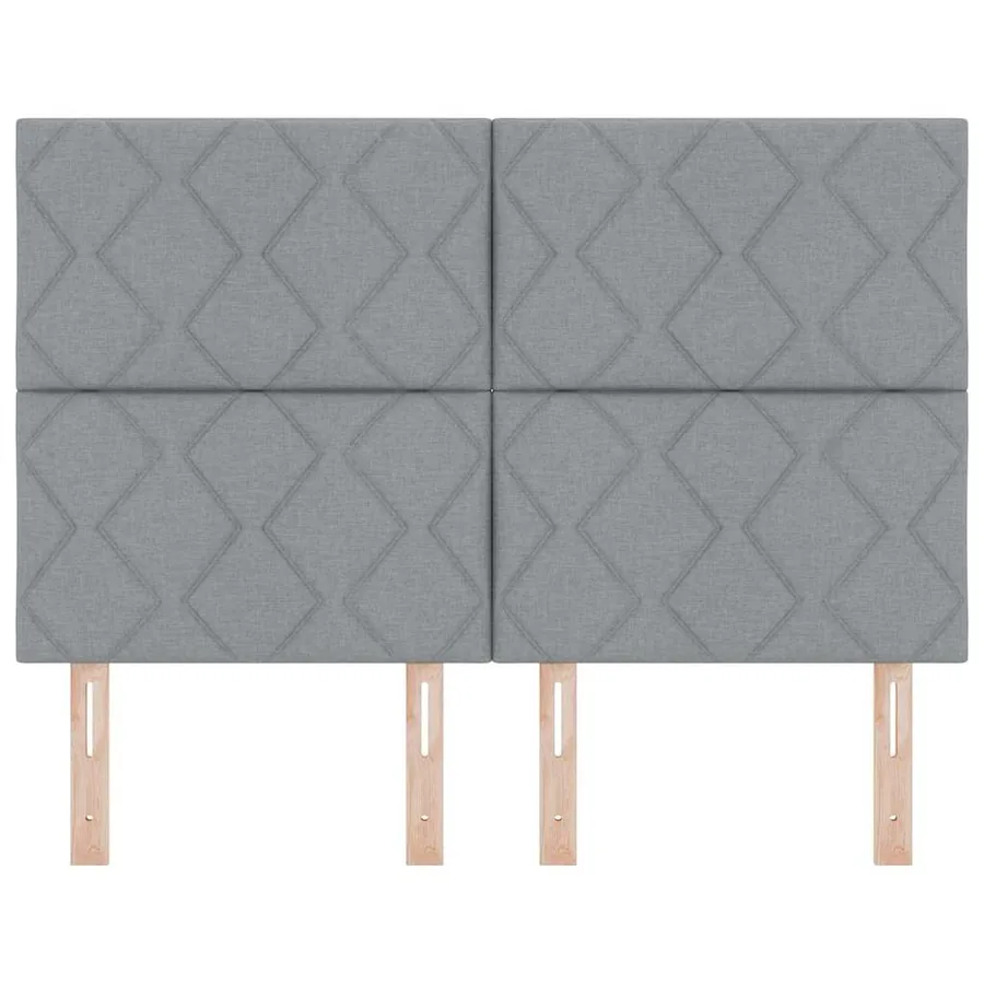 Tête de lit Gris clair 160 cm tissu - 4