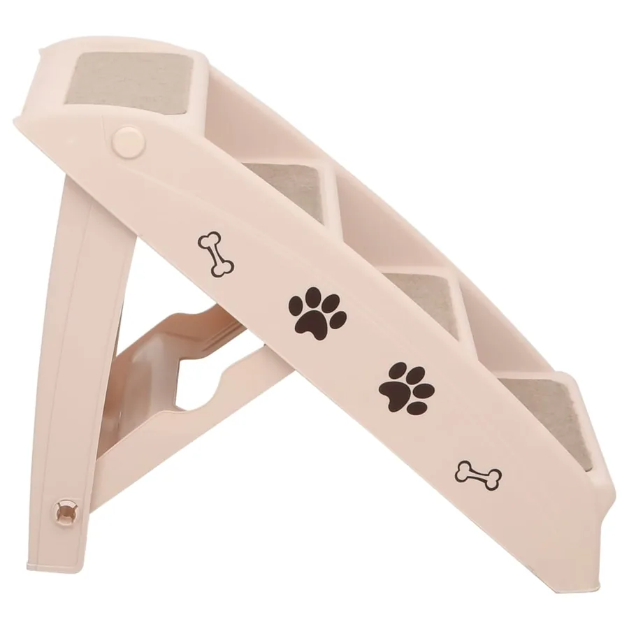 Escaliers pliables pour chiens Crème 62x40x49,5 cm - 4