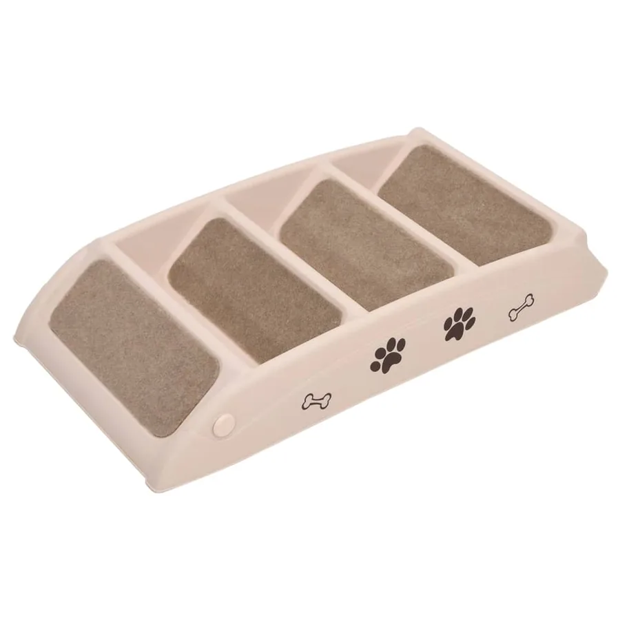 Escaliers pliables pour chiens Crème 62x40x49,5 cm - 6
