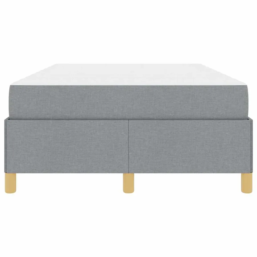 Cadre de lit avec matelas Gris clair 120 x 190 cm tissu - 5