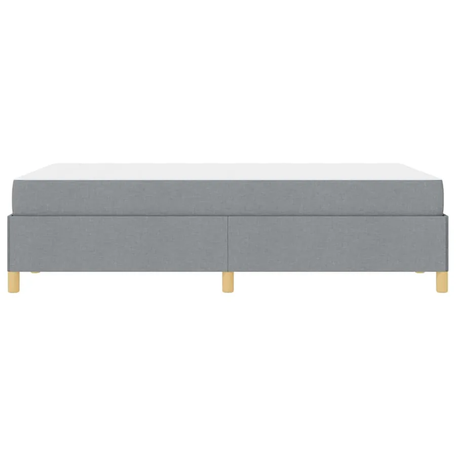 Cadre de lit avec matelas Gris clair 120 x 190 cm tissu - 6
