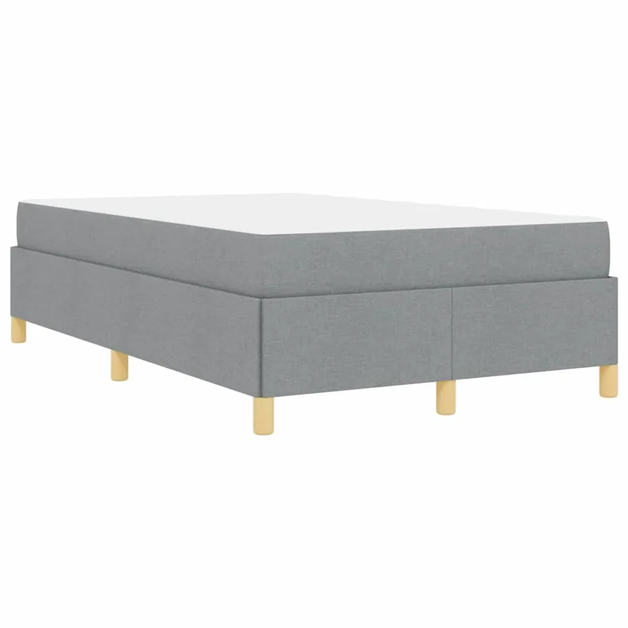 Cadre de lit avec matelas Gris clair 120 x 190 cm tissu - 7
