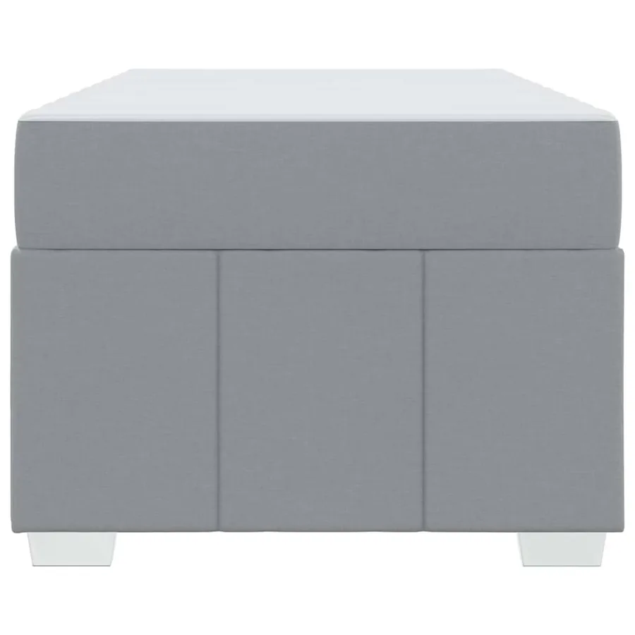 Cadre de lit avec matelas Gris clair 120 x 190 cm tissu - 5