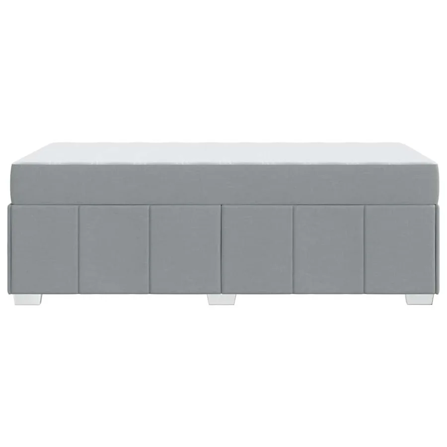 Cadre de lit avec matelas Gris clair 120 x 190 cm tissu - 6