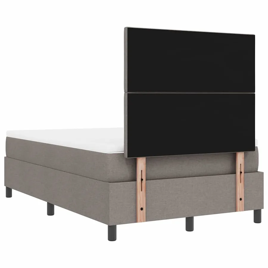 Lit à ressorts avec tête de lit Taupe 120 x 190 cm tissu - 9